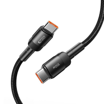 USB-C data- en oplaadkabel - USB-C Tech-Protect Ultraboost EVO, 100W, 0,5m, Zwart 