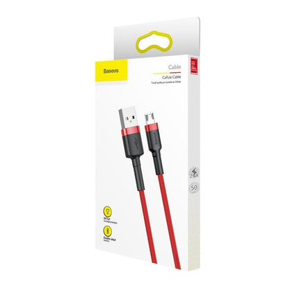 Data and Charging Cable USB-A - microUSB Baseus Cafule, 18W, 1m, Red CAMKLF-B09