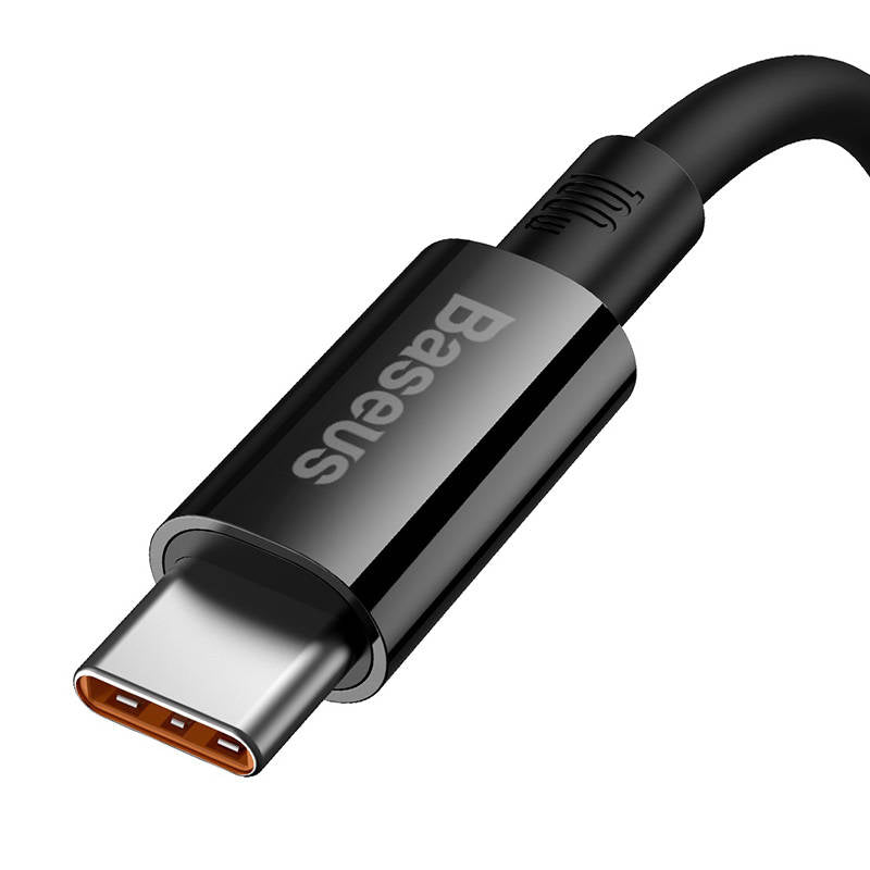 Baseus Superior-serie USB-A naar USB-C data- en oplaadkabel, 100W, 1m, Zwart 