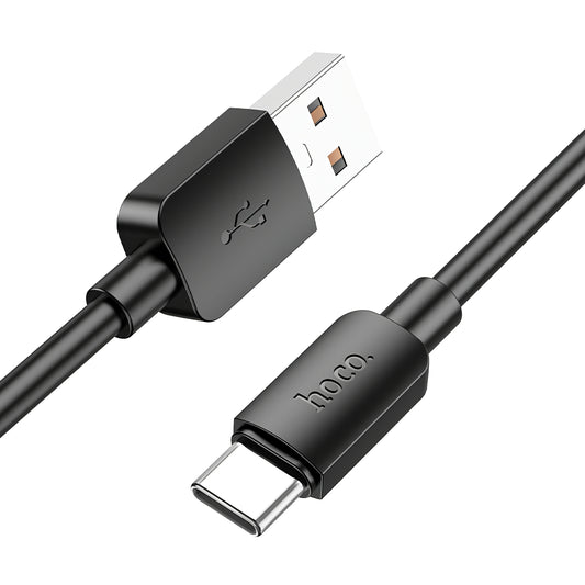 USB-A - USB-C HOCO X96 Data- en Oplaadkabel, 27W, 0.25m, Zwart