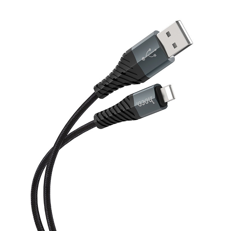 HOCO X38 Cool USB-A - Lightning Data and Charging Cable, 18W, 1m, Black