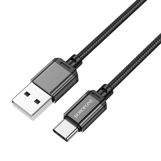 Data- en oplaadkabel USB-A - USB-C Borofone BX87 Sharp, 60W, 1m, Zwart 