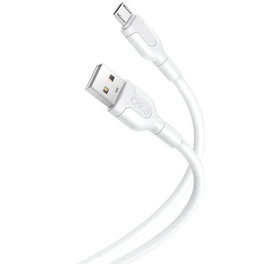 Data- en Oplaadkabel USB-A naar microUSB XO Design NB212, 18W, 1m, Wit