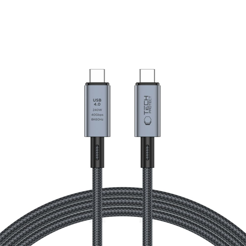 USB-C Data and Charging Cable - USB-C Tech-Protect Ultraboost Max, 240W, 2m, Gray