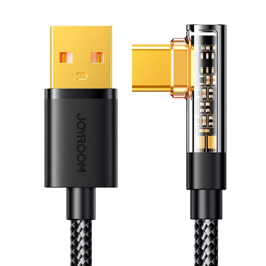 Data- en Oplaadkabel USB-A - USB-C Joyroom S-UC027A6 Angled, 60W, 1.2m, Zwart