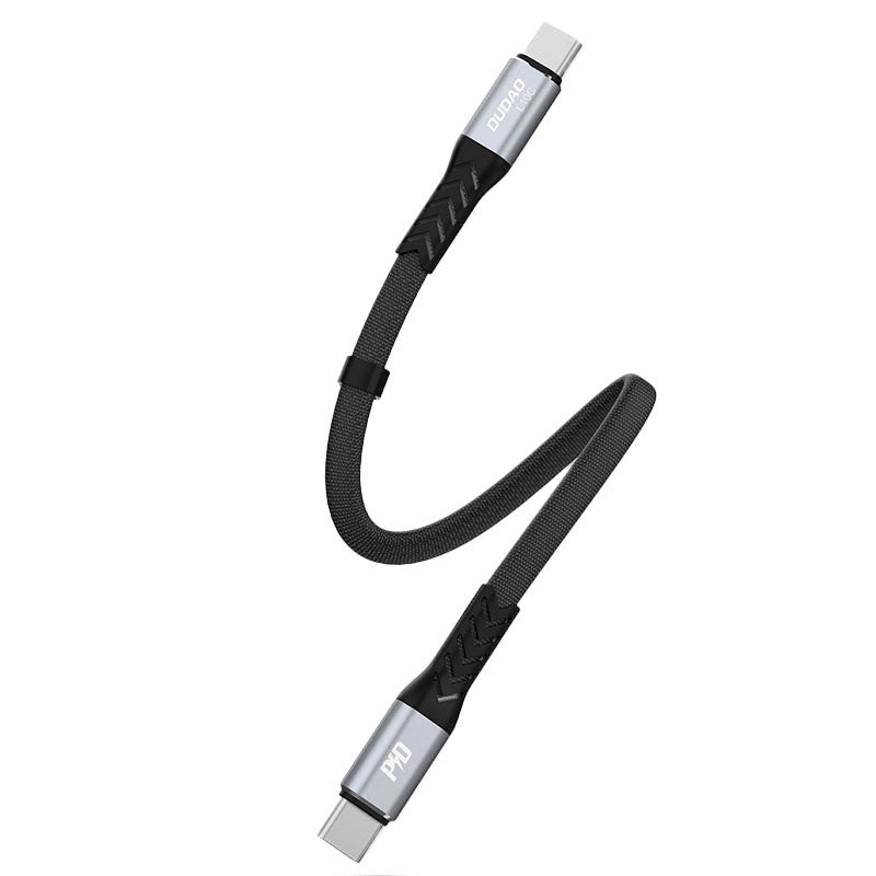 USB-C Data- en Oplaadkabel - USB-C Dudao L10C, 100W, 0.23m, Zwart
