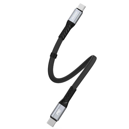 USB-C Data- en Oplaadkabel - USB-C Dudao L10C, 100W, 0.23m, Zwart