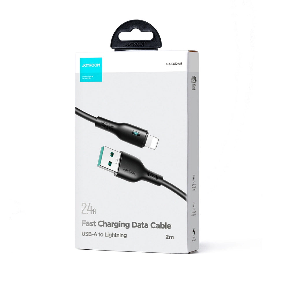 USB-A - Lightning Data- en Oplaadkabel Joyroom A13, 18W, 2m, Zwart