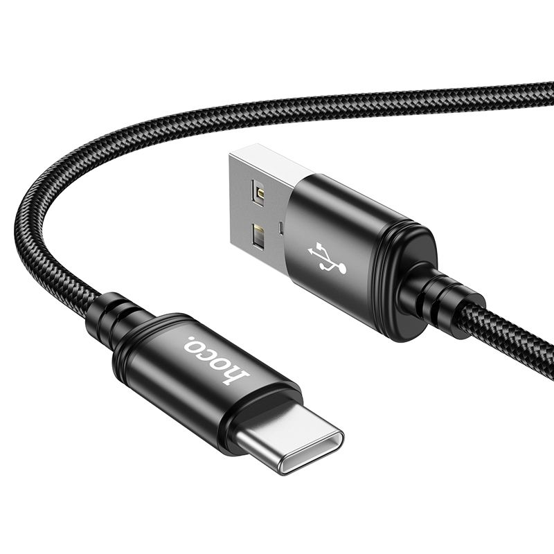 USB-A - USB-C Data- en Oplaadkabel HOCO X89, 18W, 1m, Zwart
