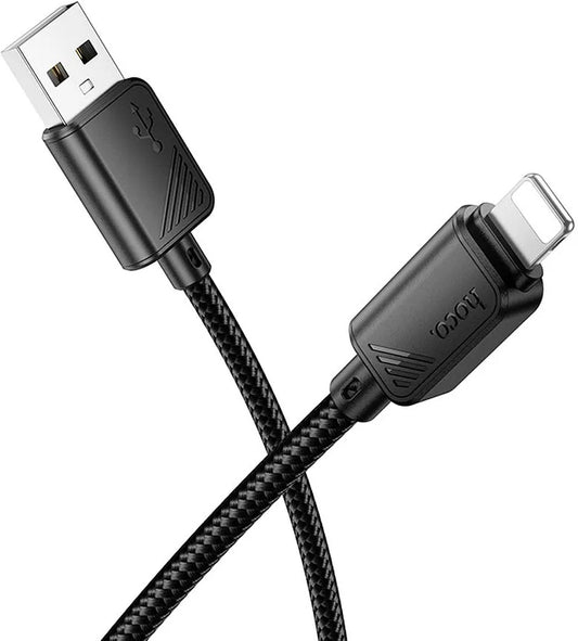 Data- en Oplaadkabel USB-A - Lightning HOCO X113, 18W, 1m, Zwart