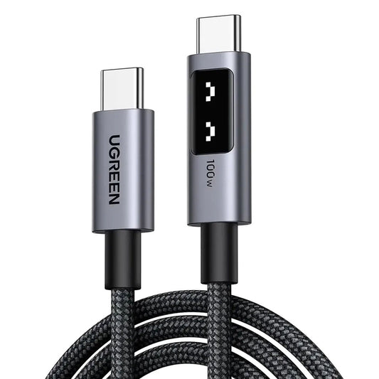 USB-C Data- en Oplaadkabel - USB-C UGREEN L509, 100W, 2m, Gri