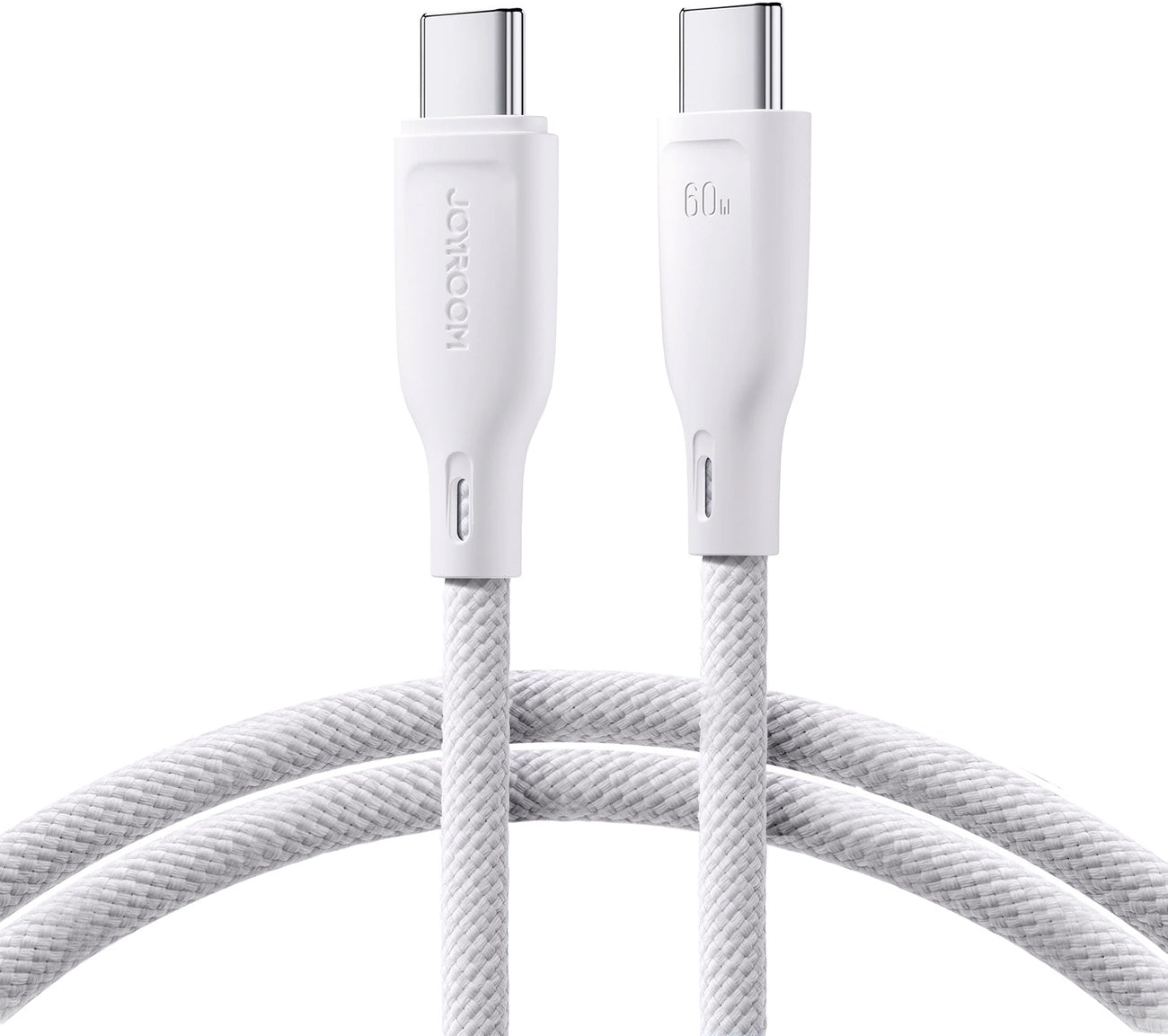 USB-C Data- en Oplaadkabel - USB-C Joyroom Multi-Color S-A34, 60W, 1m, Wit