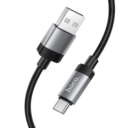 USB-A to USB-C Data and Charging Cable HOCO X117, 60W, 1m, Black