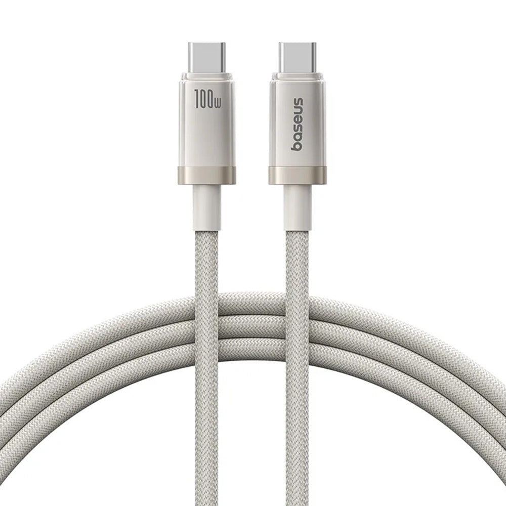 USB-C Data en Oplaadkabel - USB-C Baseus Titanium, 100W, 1m, Zilver P10378100G21-00