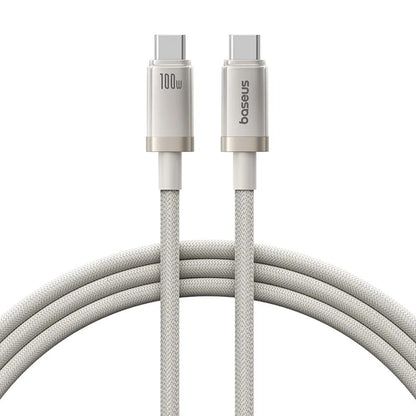 USB-C Data en Oplaadkabel - USB-C Baseus Titanium, 100W, 1m, Zilver P10378100G21-00