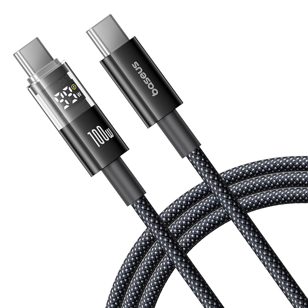 USB-C Data en Oplaadkabel - USB-C Baseus Display 2, 100W, 1m, Zwart P10382702121-00