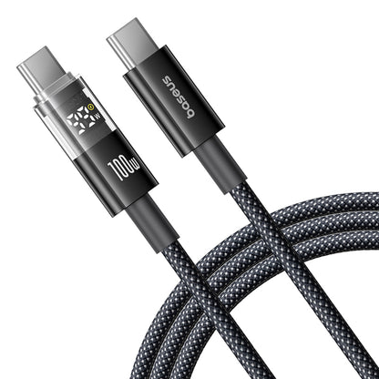 USB-C Data en Oplaadkabel - USB-C Baseus Display 2, 100W, 1m, Zwart P10382702121-00