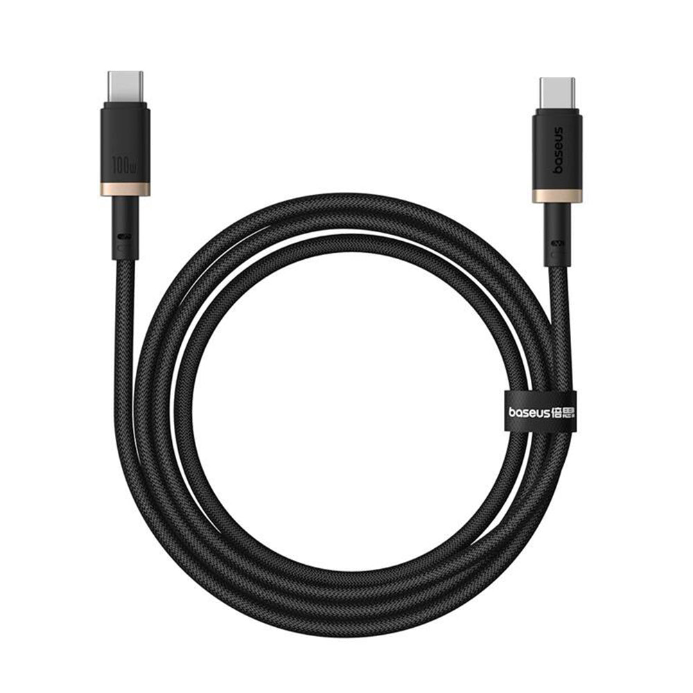 Data- en Oplaadkabel USB-C - USB-C Baseus Dura Series, 100W, 1m, Goud P10377803U01-00
