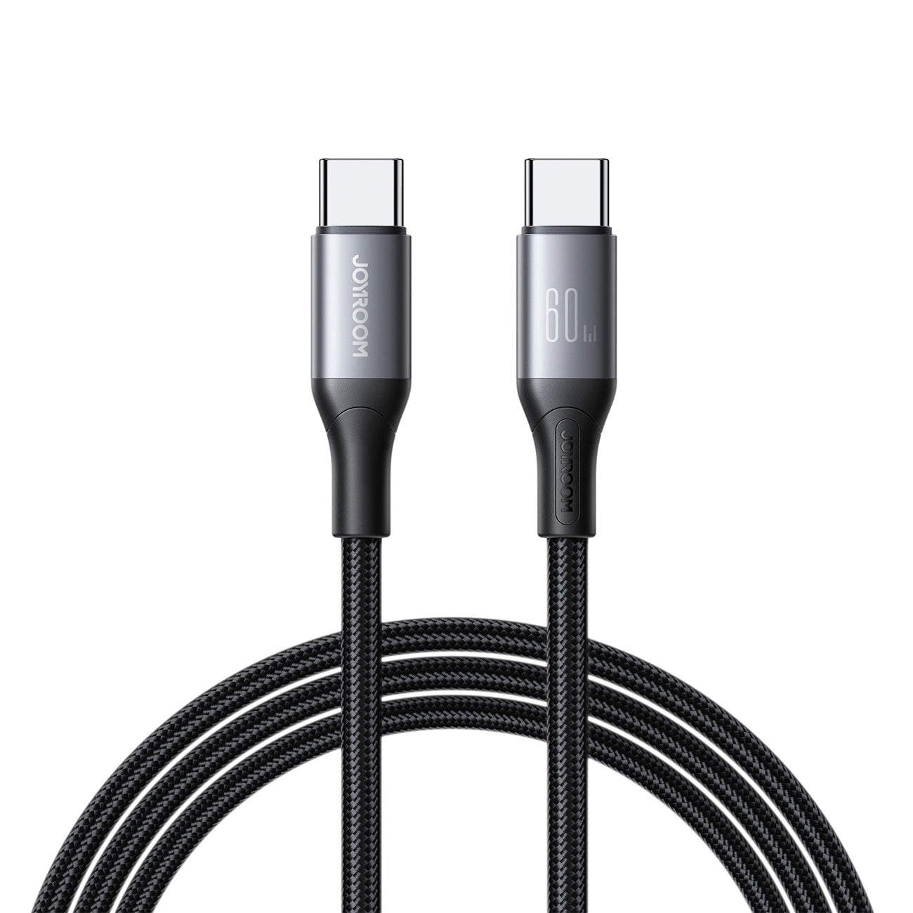 Data- en Oplaadkabel USB-C - USB-C Joyroom S-A28 Flash, 60W, 2m, Zwart
