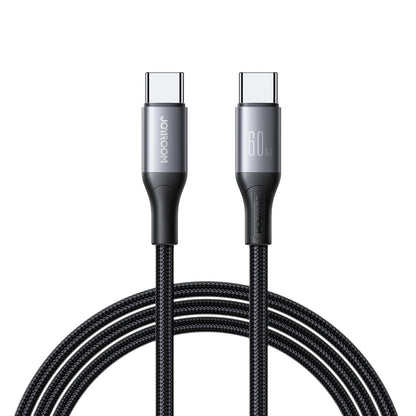 USB-C Data- en Oplaadkabel - USB-C Joyroom S-A28 Flash, 60W, 1m, Zwart