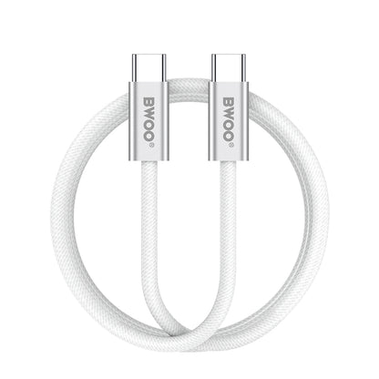 USB-C Data en Oplaadkabel - USB-C BWOO BO-X317C, 240W, 1m, Wit