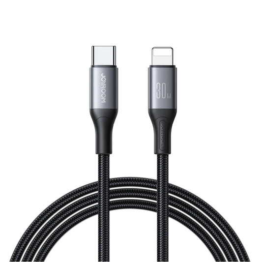 Data- en Oplaadkabel USB-C - Lightning Joyroom S-A28 Flash, 30W, 2m, Zwart