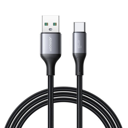 Data- en Oplaadkabel USB-A - USB-C Joyroom S-A28 Flash, 30W, 2m, Zwart