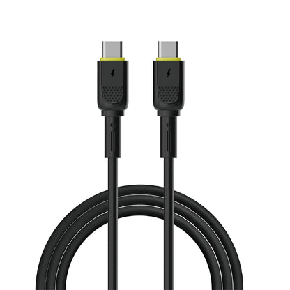 Data- en Oplaadkabel USB-C - USB-C WiWu Wi-C034, 60W, 1.2m, Zwart