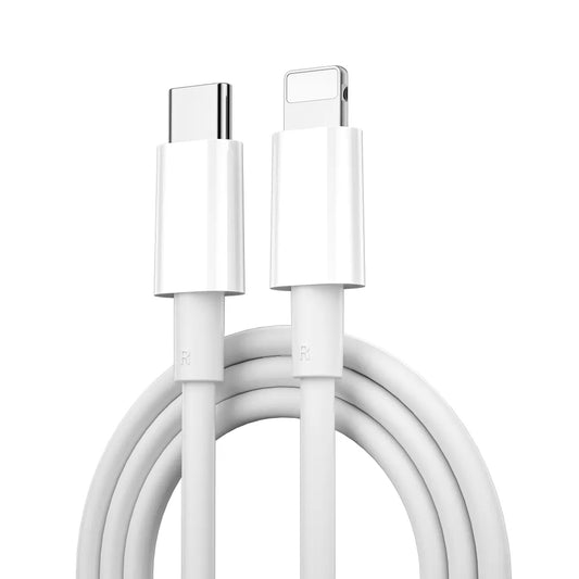 Data- en Oplaadkabel USB-C - Lightning WiWu Wi-C008, 30W, 1.2m, Wit