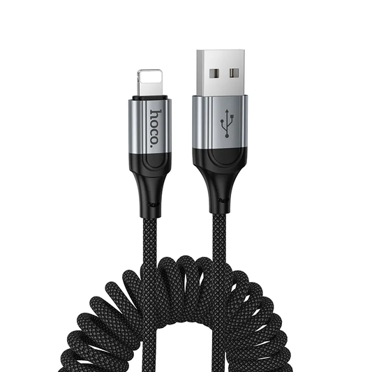 USB-A - Lightning Data- en Oplaadkabel HOCO X121, 27W, 1.5m, Zwart