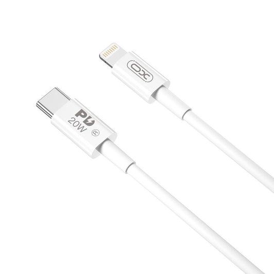USB-C - Lightning Data en Oplaadkabel XO Design NB-Q189A, 20W, 1m, Wit