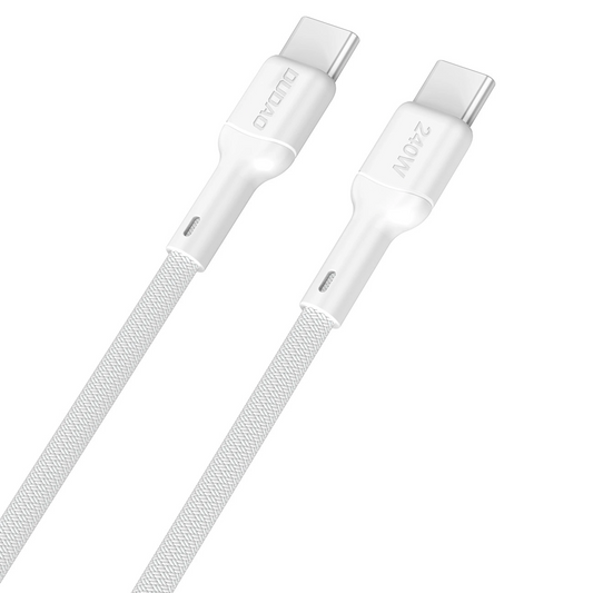 Data- en Oplaadkabel USB-C - USB-C Dudao L9C Max, 240W, 2m, Wit