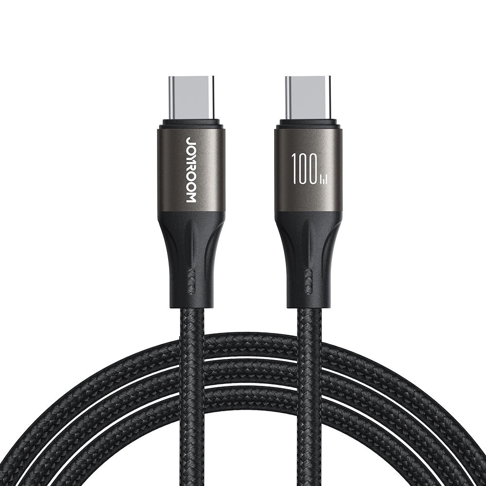 USB-C Data- en Oplaadkabel - USB-C Joyroom S-A25 Light-Speed, 100W, 1.2m, Zwart