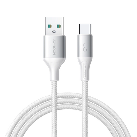 Data- en Oplaadkabel USB-A - USB-C Joyroom S-A28 Flash, 18W, 1m, Wit