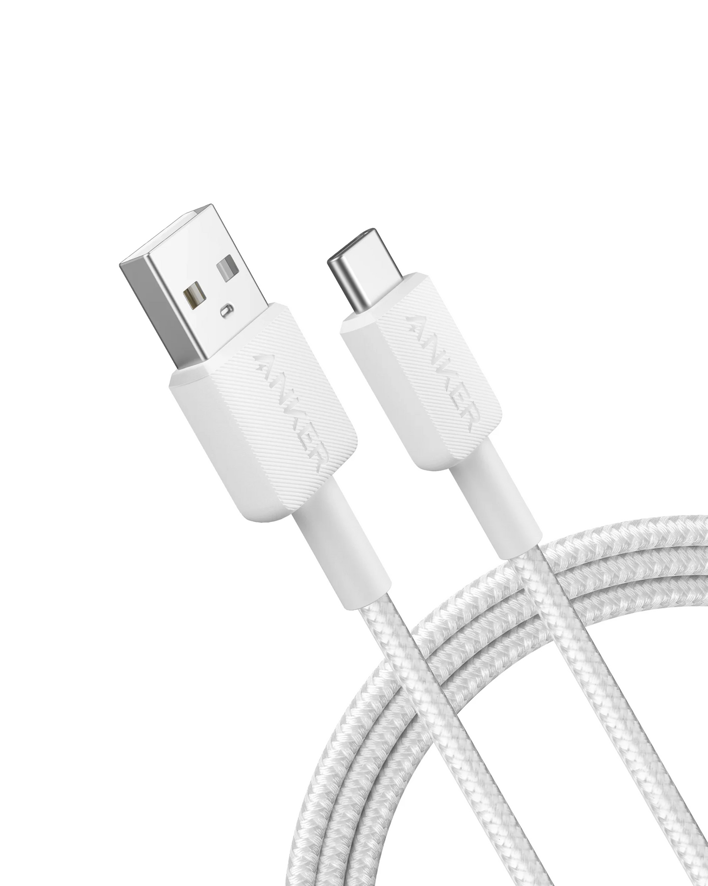 Data- en Oplaadkabel USB-A - USB-C Anker 322, 18W, 1.8m, Wit A81H6G21