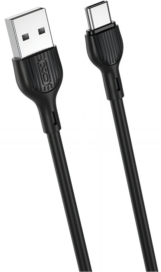 USB-A - USB-C Data- en Oplaadkabel XO Design NB200, 10W, 1m, Zwart