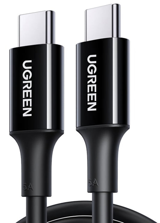 USB-C - USB-C Data- en Oplaadkabel UGREEN US300, 100W, 2m, Zwart