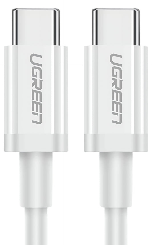 USB-C Data- en Oplaadkabel - USB-C UGREEN US264, 60W, 0.5m, Wit