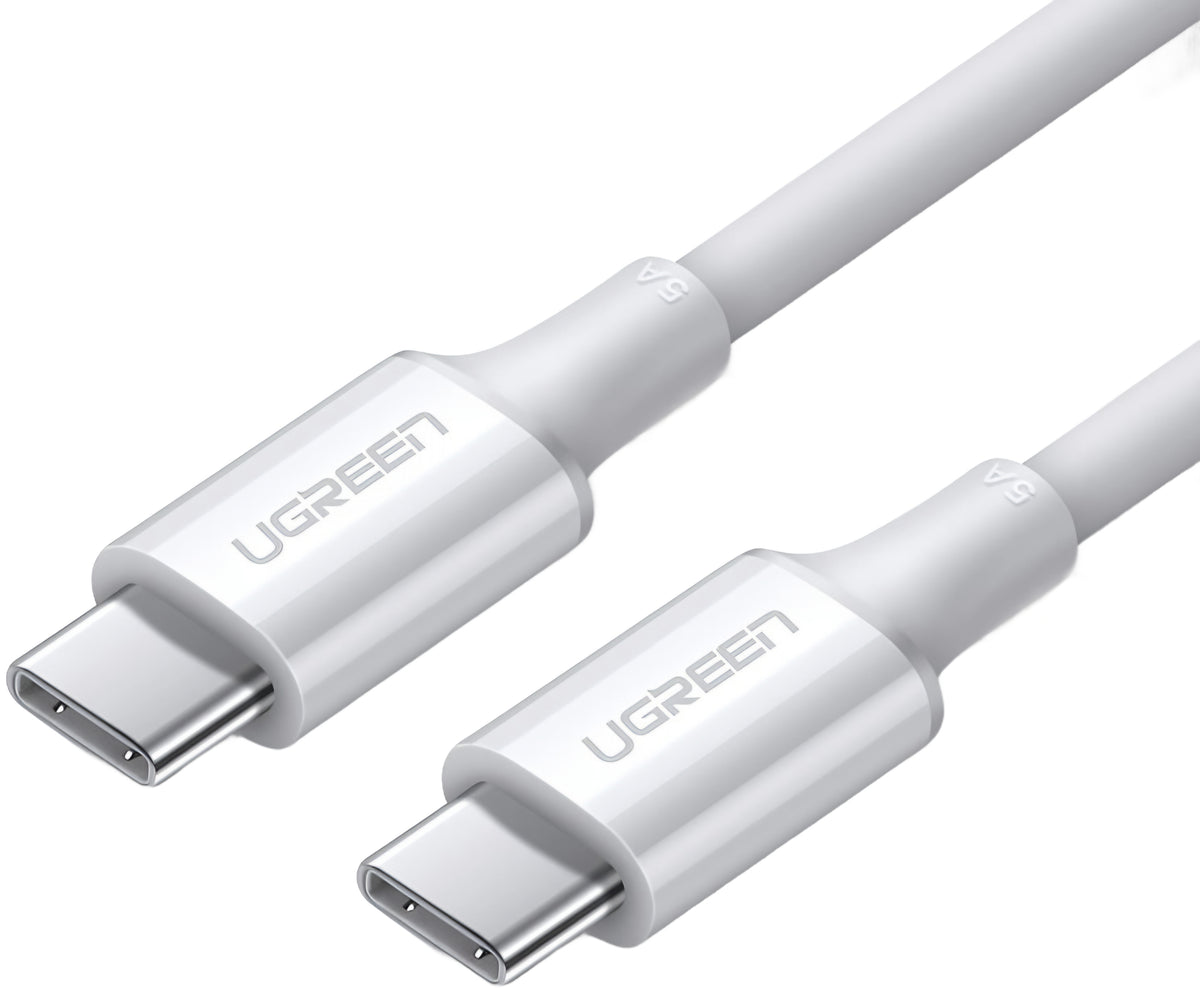 USB-C Data- en Oplaadkabel - USB-C UGREEN US300, 100W, 2m, Wit
