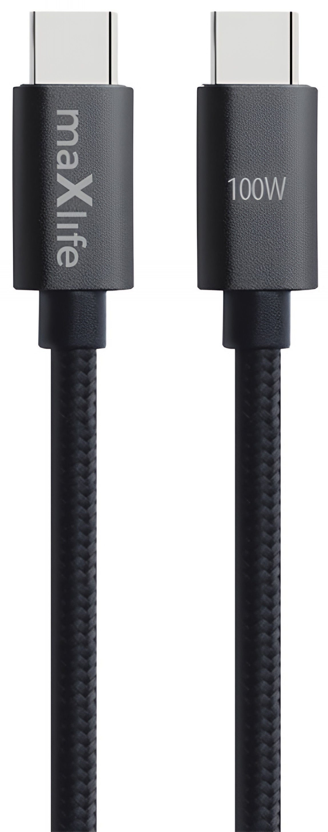 USB-C Data- en Oplaadkabel - USB-C MaXlife MXUC-12, 100W, 1m, Zwart