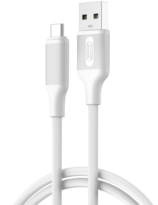 USB-A - USB-C Data- en Oplaadkabel XO Design NB265, 18W, 1m, Wit
