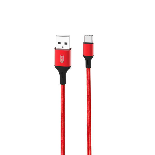 USB-A to USB-C Data and Charging Cable XO Design NB143, 18W, 2m, Red