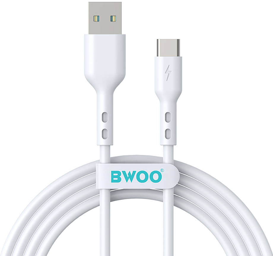 Data- en Oplaadkabel USB-A - USB-C BWOO X172C, 60W, 1m, Wit