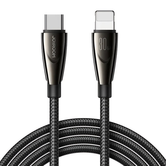 USB-C - Lightning Data- en Oplaadkabel Joyroom S-A31, 30W, 1.2m, Zwart