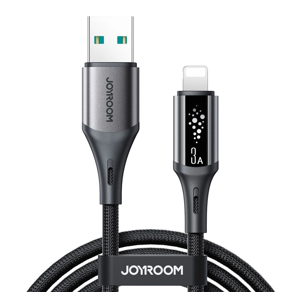 Data- en Oplaadkabel USB-A - Lightning Joyroom S-A60 StarTalk, 18W, 1.2m, Zwart
