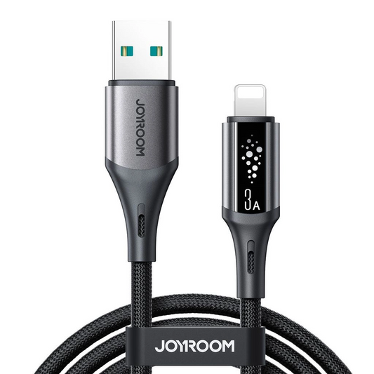 Data- en Oplaadkabel USB-A - Lightning Joyroom S-A60 StarTalk, 18W, 1.2m, Zwart