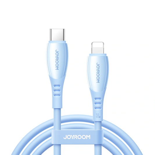 USB-C - Lightning Data- en Oplaadkabel Joyroom S-A59 Vibrant, 30W, 1.2m, Blauw