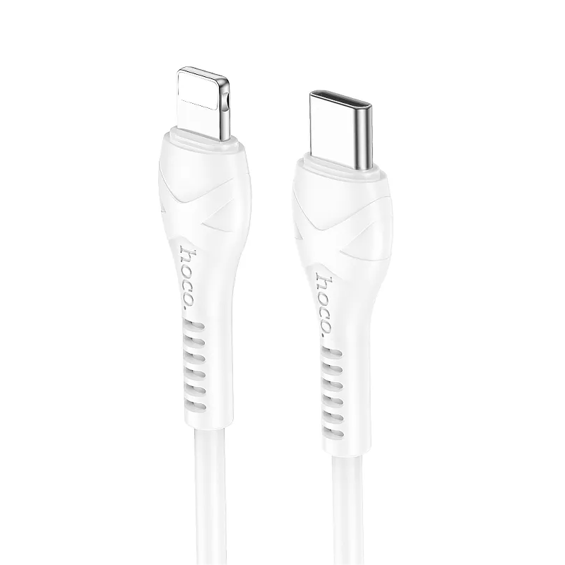 USB-C - Lightning Data- en Oplaadkabel HOCO X37, 27W, 1m, Wit