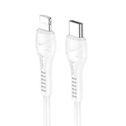 USB-C - Lightning Data- en Oplaadkabel HOCO X37, 27W, 1m, Wit