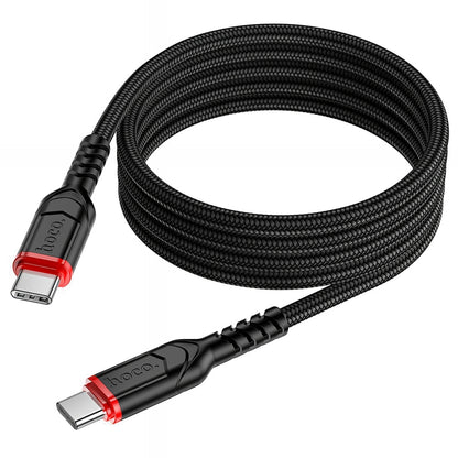 USB-C Data- en Oplaadkabel - USB-C HOCO X59 Victory, 60W, 1m, Zwart